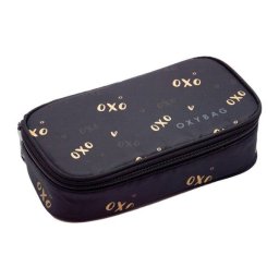 OXY Scooler szögletes JUMBO tolltartó gumipánttal - OXY BAG - fekete/rosegold OXO
