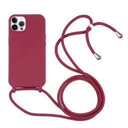 ROPE Borító zsinórral Apple iPhone 16 Pro Max bordó