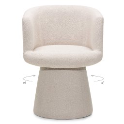Forgatható design szék YATO, krémszínű Loop 02
