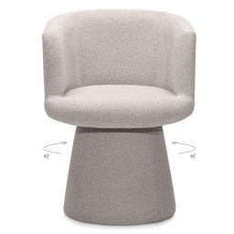 Forgatható design szék YATO, szürke-bézs Loop 06