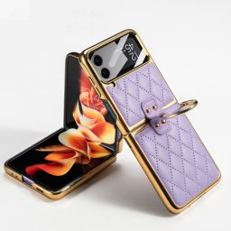 GKK NIKKI Borító tartóval Samsung Galaxy Z Flip 4 5G lila