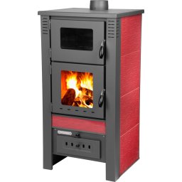 Kályha Pro TAURUS Ceramic, piros, 12 kW, 120 mm, sütővel
