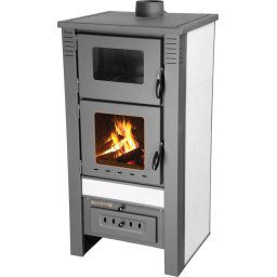 Cserépkályha Pro TAURUS Ceramic, fehér, 12 kW, 120 mm, sütővel