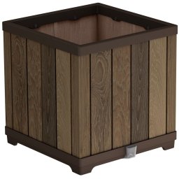 Keter Deco Square Walnut műanyag virágláda 45,5 x 45,5 x 45,5 cm