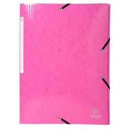 EXACOMPTA Gumis mappa, karton, A4, EXACOMPTA "Iderama", pink