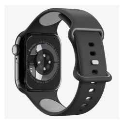 SPIGEN NANO POP pótszíj (egyedi méret, kicsi, matt, szilikon) FEKETE Apple Watch Series 5 40mm, Watch Series 4 40mm, Watch Series 3 38mm