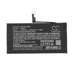 CAMERON SINO Li-Polymer akku (3.85V / 4650mAh, Apple A3039 kompatibilis) FEKETE Apple iPhone 15 Plus