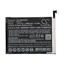 CAMERON SINO Li-Polymer akku (3.85V / 4000mAh, T-Mobile RE001 kompatibilis) FEKETE T Phone 5G (2022)