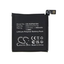 CAMERON SINO Li-Polymer akku (3.87V / 490mAh, Huawei HB572727EFW kompatibilis) FEKETE Huawei Watch GT 4 41mm
