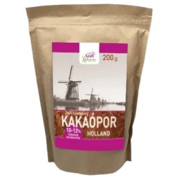Szafi Reform zsírszegény holland kakaópor (10-12% kakaóvaj tartalom) 200 g