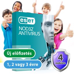 ESET NOD32 Antivrus 4 eszközre 30% kedvezménnyel tanárok, diákok, nyugdíjasok, EÜ dolgozók részére