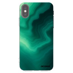 Átlátszó szilikon tok az alábbi mobiltelefonokra Apple iPhone X/XS - Malachite