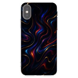 Átlátszó szilikon tok az alábbi mobiltelefonokra Apple iPhone X/XS - Noir