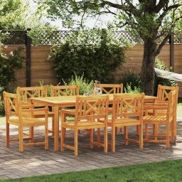 vidaXL Kerti pad 8 pcs Természetes 56 x 55,5 x 90 cm Tömör Akácfa