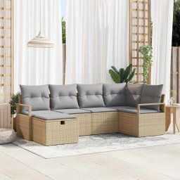 vidaXL Kanapé Szett 6 db 6-Ülőhelyek száma Beige és Világosszürke