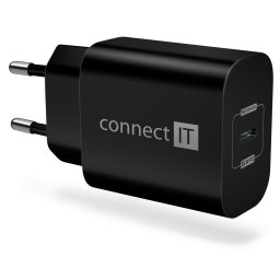 CONNECT IT Voyager2 töltőadapter 1×USB-C, 25W PD, FEKETE