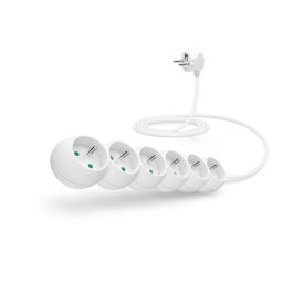 CONNECT IT hosszabbító kábel 230 V, 6 aljzat, 2 m, kapcsoló nélkül (fehér)