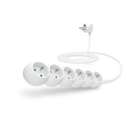 CONNECT IT hosszabbító kábel 230 V, 6 aljzat, 3 m, kapcsoló nélkül (fehér)