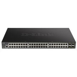 D-Link DGS-1250-52XMP 52 portos Gigabit Smart PoE switch, 48x GbE PoE , 4x SFP , PoE 370W