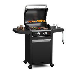 Blumfeldt ElectricPro elektromos grill, Nagy teljesítményű, Összecsukható oldalasztalok, Beépített hőmérő (GQ7A-ElectricPro)