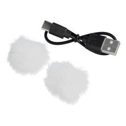 Vezeték nélküli lavalier mikrofon Lightning dupla hosszú hajjal (2 db készletben) K1 fehér
