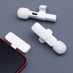 Vezeték nélküli lavalier mikrofon Lightning dupla (2 db készletben) K1 fehér