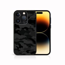 PROTEMIO MY ART Védőburkolat a Apple-hoz iPhone 15 Pro BLACK CAMO (234)