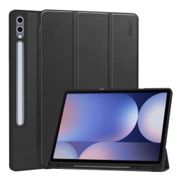 ENKAY LEATHER Flip tok Samsung-hoz Galaxy Tab S10+ fekete