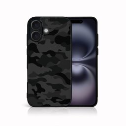 PROTEMIO MY ART Védőburkolat a Apple-hoz iPhone 16 Plus BLACK CAMO (234)