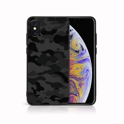 PROTEMIO MY ART Védőburkolat a Apple-hoz iPhone X / XS BLACK CAMO (234)