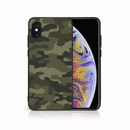PROTEMIO MY ART Védőburkolat a Apple-hoz iPhone X / XS GREEN CAMO (235)
