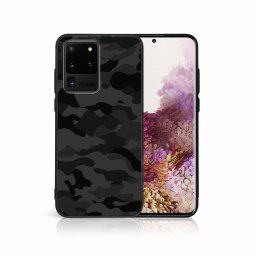 PROTEMIO MY ART Védőburkolat a Samsung-hoz Galaxy S20 Ultra BLACK CAMO (234)