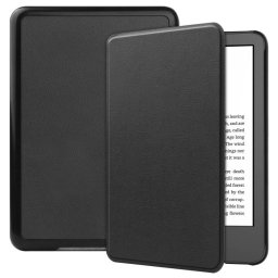 LEATHER Felhajtható tok Amazon Kindle 11. generációs 2022 / 2024 készülékhez, fekete