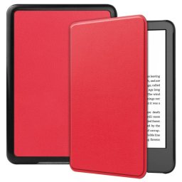 LEATHER Lehajtható tok Amazon Kindle 11. generációs 2022 / 2024 piros készülékhez
