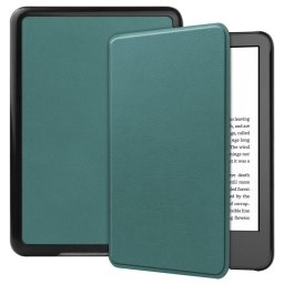 LEATHER Lehajtható tok Amazon Kindle 11. generációs 2022 / 2024 zöld készülékhez