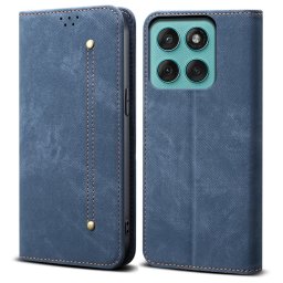 DENIM Pénztárca tok Motorola Edge 60 Pro kék színben