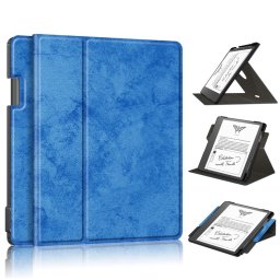 LEATHER Felhajtható tok Amazon Kindle Scribe 2024 / Kindle Scribe 2022 kék színhez