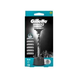 Gillette Mach3 Charcoal Férfi Borotva 6 db Borotvabetéttel Borotvatartóval + AJÁNDÉK Kulacs