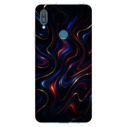 Átlátszó szilikon tok az alábbi mobiltelefonokra Huawei Y7 2019 - Noir