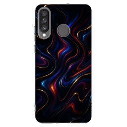 Átlátszó szilikon tok az alábbi mobiltelefonokra Huawei P30 Lite - Noir