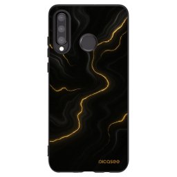 Fekete szilikon tok az alábbi mobiltelefonokra Huawei P30 Lite - Thunder