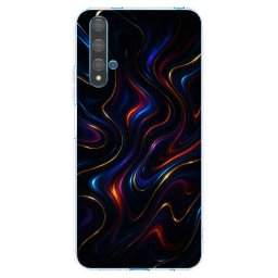 Átlátszó szilikon tok az alábbi mobiltelefonokra Huawei Nova 5T - Noir