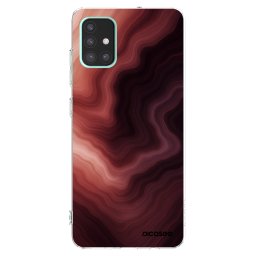 Átlátszó szilikon tok az alábbi mobiltelefonokra Samsung Galaxy A51 A515F - Rouge