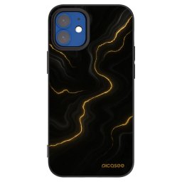 Fekete szilikon tok az alábbi mobiltelefonokra Apple iPhone 12 mini - Thunder