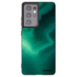 Fekete szilikon tok az alábbi mobiltelefonokra Samsung Galaxy S21 Ultra 5G G998B - Malachite