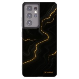 Fekete szilikon tok az alábbi mobiltelefonokra Samsung Galaxy S21 Ultra 5G G998B - Thunder