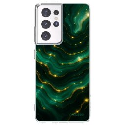 Átlátszó szilikon tok az alábbi mobiltelefonokra Samsung Galaxy S21 Ultra 5G G998B - Emerald