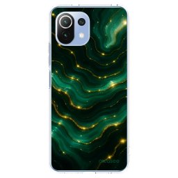 Átlátszó szilikon tok az alábbi mobiltelefonokra Xiaomi Mi 11 Lite - Emerald