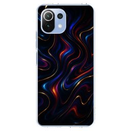 Átlátszó szilikon tok az alábbi mobiltelefonokra Xiaomi Mi 11 Lite - Noir