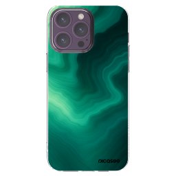Átlátszó szilikon tok az alábbi mobiltelefonokra Apple iPhone 14 Pro Max - Malachite